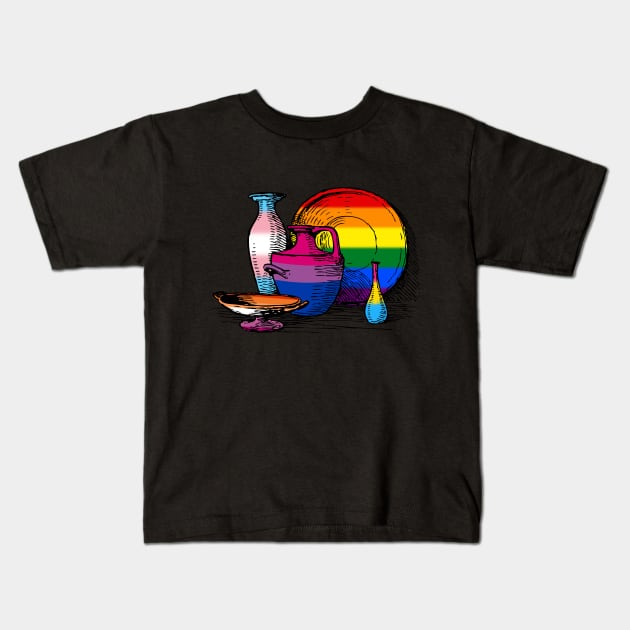 Gay Pottery in Support of LGBTQ rights Kids T-Shirt by Fusti